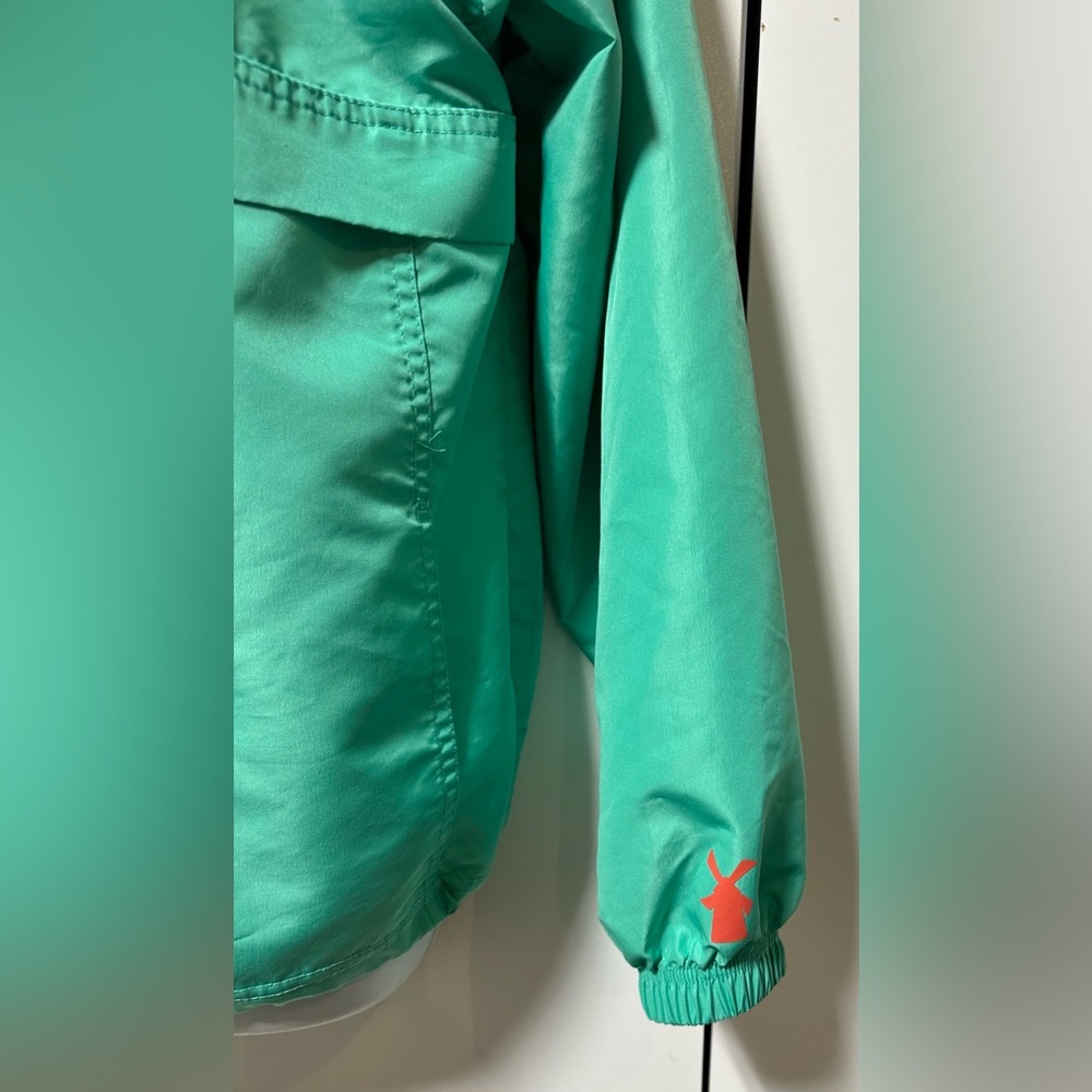 Dutch Bros 1/4 Zip Pullover Anorak Unisex Windbreaker Minty Green/yellow - Picture 4 of 9